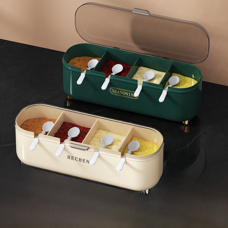 Home Cooking Utensils - Keuken Kruidenbox Set Multi-grid Geïntegreerde Opbergdoos