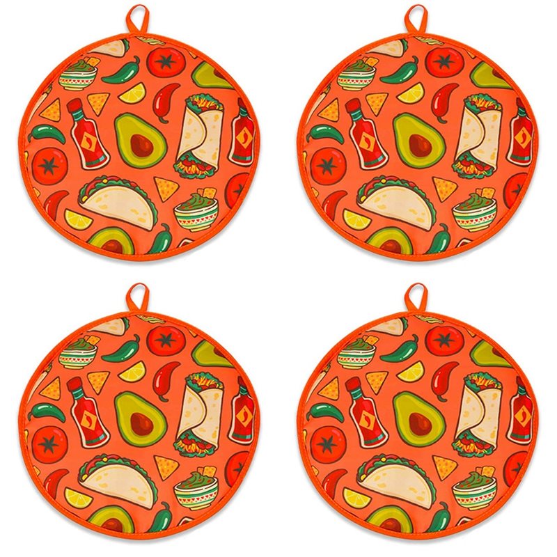Tortilla Warmer Cloth - CQMF-4 Stuks 12 Inch Doekzak Voor