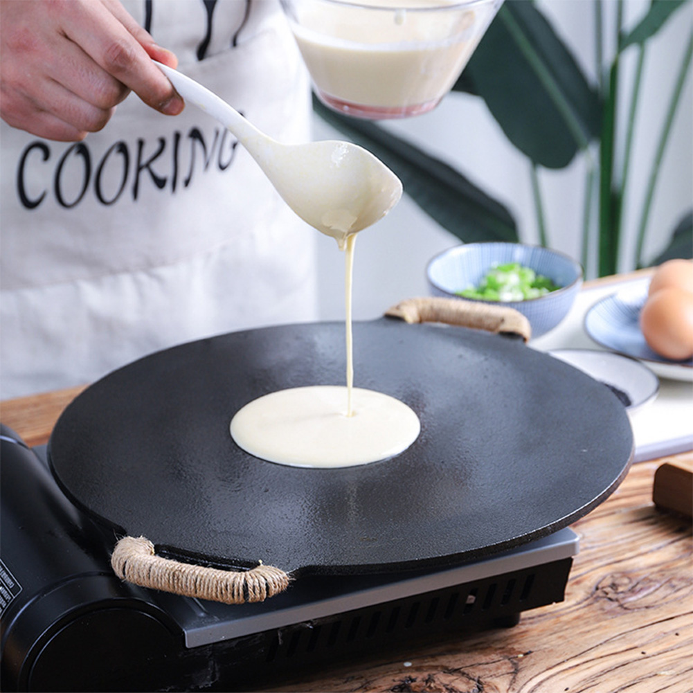 Crepe Pan Nonstick - 10.2/11/11.8/12.6/13.4 Inch BBQ Bakplaat Coating Koekenpan
