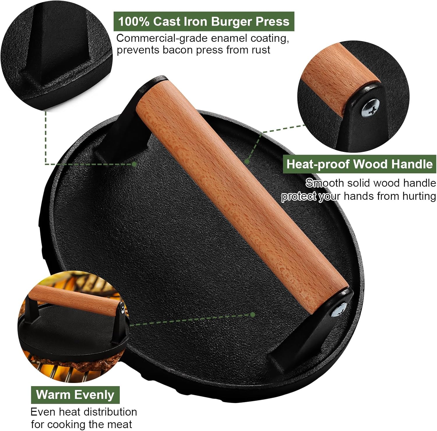 EWFEN Burgerpers, 7 inch ronde - Crepe Pan Nonstick recensie en prijs
